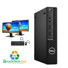 Load image into Gallery viewer, Dell Optiplex 3080 Micro Refurbished GRADE A Dual Desktop PC Set (20-24" Monitor + Keyboard and Mouse Accessories): Intel i5-10400U @ 3.4 Ghz| 8GB Ram| 256 GB SSD |WIN 11|Arise Work from Home Ready