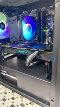 Load image into Gallery viewer, BLACK CUSTOM ANTEC GAMING Refurbished GRADE A Dual Desktop PC Set (20-24" Monitor + Keyboard and Mouse Accessories): Intel i5-10400 @ 3.4 Ghz NVIDIA 1080 8GB RGB BUILD| 16GB Ram| 256GB SSD 1 TB HDD|WIN 11 PRO|Arise Work from Home Ready