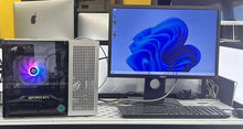Load image into Gallery viewer, GREY CUSTOM GRATE PC Refurbished GRADE A Single Desktop PC Set (20-24" Monitor + Keyboard and Mouse Accessories): Intel i5-10400 @ 3.4 Ghz NVIDIA 1070 8GB RGB BUILD| 16GB Ram| 256GB SSD 500GB HDD|WIN 11 PRO|Arise Work from Home Ready