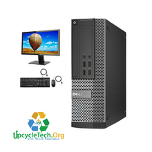 Load image into Gallery viewer, Dell Optiplex 7020 DT Refurbished GRADE A Single Desktop PC Set (19-24" Monitor + Keyboard and Mouse Accessories): Intel i3-4310|8GB Ram|500GB HDD| Call Center Work from Home|School|Office