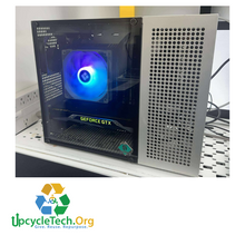 Load image into Gallery viewer, GREY CUSTOM GRATE PC Refurbished GRADE A Desktop CPU Tower ( Microsoft Office and Accessories): Intel i5-10400 @ 3.4 Ghz NVIDIA 1070 8GB RGB BUILD| 16GB Ram| 256GB SSD 500GB HDD|WIN 11 PRO|Arise Work from Home Ready
