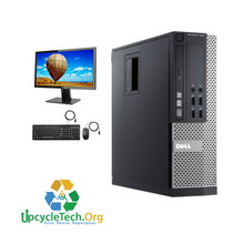 Load image into Gallery viewer, Dell Optiplex 7010 SFF Bigger Size Refurbished GRADE B Single Desktop PC Set (19-24" Monitor + Keyboard and Mouse Accessories):   Intel i5-3470 @3.2 Ghz|8GB Ram|500GB HDD| Call Center Work from Home|School|Office