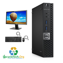 Load image into Gallery viewer, Dell Optiplex 3040 Micro Refurbished GRADE A Single Desktop PC Set (19-24" Monitor + Keyboard and Mouse Accessories): Intel i5-6500T @ 3.4 Ghz|8GB Ram|500GB SSHD|Call Center Work from Home|School|Office