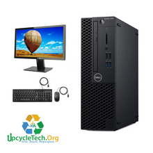 Load image into Gallery viewer, Dell Optiplex 3060 SFF Refurbished GRADE B Single Desktop PC Set (20-24" Monitor + Keyboard and Mouse Accessories):  Intel i5-8500| 8GB Ram| 128 GB SSD|WIN 11|Arise Work from Home Ready