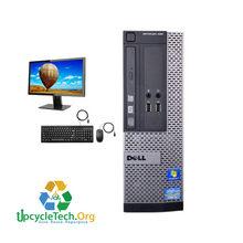 Load image into Gallery viewer, Dell Optiplex 390 SFF Refurbished GRADE B Single Desktop PC Set (19-24" Monitor + Keyboard and Mouse Accessories):  Intel i3-3220 @ 3.2Ghz|4GB Ram|500GB HDD|Call Center Work from Home|School|Office
