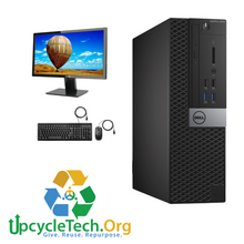Load image into Gallery viewer, Dell Optiplex 3040 SFF Refurbished GRADE B Single Desktop PC Set (19-24" Monitor + Keyboard and Mouse Accessories): Intel i5-6500 @ 3.4 Ghz|8GB Ram|128GB SSD|WIN 11 PRO|Call Center Work from Home|School|Office