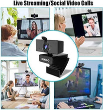 Load image into Gallery viewer, NexiGo N660 HD Webcam with Dual Microphone, Plug and Play|WIN 10,11,MAC