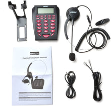 Load image into Gallery viewer, AGPtek Handsfree - Call Center Dialpad Headset - Black|Rose Red