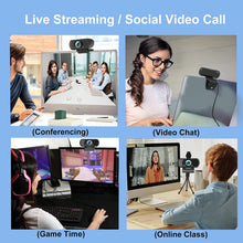 Load image into Gallery viewer, Hrayzan HD Webcam with Microphone, Plug and Play|WIN 10,11,MAC
