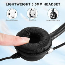 Load image into Gallery viewer, Arama Wantek Mono Headset with Noise Canceling Boom Mic and Adjustable Fit Headband