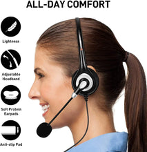 Load image into Gallery viewer, Arama Wantek Mono Headset with Noise Canceling Boom Mic and Adjustable Fit Headband