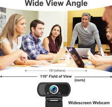 Load image into Gallery viewer, Hrayzan HD Webcam with Microphone, Plug and Play|WIN 10,11,MAC