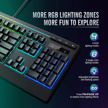 Load image into Gallery viewer, Wired Adjustable Backlight RGB Gaming Keyboard - Non-Fading Keycaps