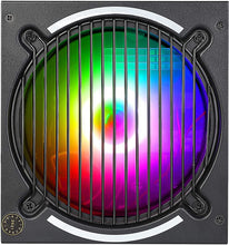 Load image into Gallery viewer, GD650S 650W ATX Gaming Power PSU - Black RGB Colorful Silent Fan
