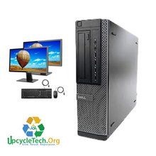 Load image into Gallery viewer, Dell Optiplex 790 DT Refurbished GRADE B Dual Desktop PC Set (19-24&quot; Monitor + Keyboard and Mouse Accessories): Intel i7-2600 @ 3.4 Ghz| 8GB Ram| 1 TB HDD |Work from Home Ready|School|Office
