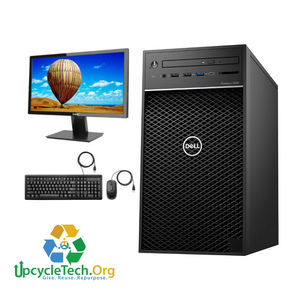 Dell Precision 3630 Refurbished GRADE A Single Desktop PC Set (19-24" Monitor + Keyboard and Mouse Accessories):Xeon- E-2174G @ 3.8 GHz|Nvidia Quadro K2000- 2GB| 32GB Ram| 512 GB SSD|WIN 11 |Arise Work from Home Ready