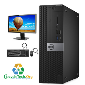 Dell Optiplex 7050 Refurbished GRADE A Single Desktop PC Set (20-24" Monitor + Keyboard and Mouse Accessories): Intel i5-7th Gen's|8gb ram| 128GB SSD |w/ USB-C Port|WIN 11 PRO|Arise Work from Home Ready