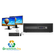 HP Prodesk 600 G2 SFF Refurbished GRADE A Dual Desktop PC Set (19-24