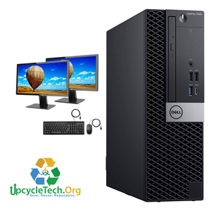 Dell Optiplex 5060 SFF Refurbished GRADE A Dual Desktop PC Set (19-22" Monitor + Keyboard and Mouse Accessories): Intel i5-8500 @ 3.4 GHz| 8GB Ram|256 GB SSD|Arise Work from Home Ready