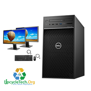 Dell Precision 3630 Refurbished GRADE A Dual Desktop PC Set (19-24" Monitor + Keyboard and Mouse Accessories):Xeon- E-2174G @ 3.8 GHz|Nvidia Quadro K2000- 2GB| 32GB Ram| 512 GB SSD|WIN 11 |Arise Work from Home Ready