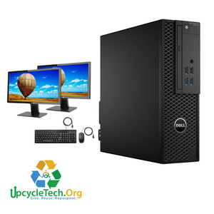 Dell Precision 3420 Refurbished GRADE A Dual Desktop PC Set (20-24" Monitor + Keyboard and Mouse Accessories): Xeon E3-1270 @ 3.6 GHz| 8GB Ram| 150 GB SSD|WIN 11 PRO|Arise Work from Home Ready