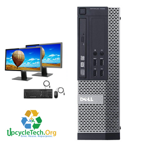 Dell Optiplex 9020 DT Refurbished GRADE B Dual Desktop PC Set (19-24" Monitor + Keyboard and Mouse Accessories): Intel i7-4770K @ 3.4 Ghz| 8GB Ram| 320 GB HDD|Call Center Work from Home|School|Office