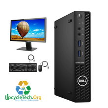 Load image into Gallery viewer, Dell Optiplex 3080 Micro Refurbished GRADE A Single Desktop PC Set (20-24&quot; Monitor + Keyboard and Mouse Accessories): Intel i5-10400U @ 3.4 Ghz| 8GB Ram| 256 GB SSD |WIN 11|Arise Work from Home Ready

