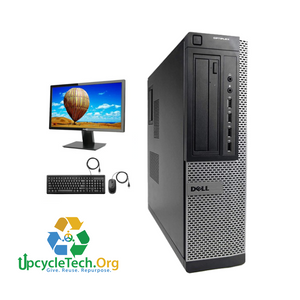 Dell Optiplex 3010 SFF Refurbished GRADE B Single Desktop PC Set (19-24" Monitor + Keyboard and Mouse Accessories): Intel  Intel i5-2400|8GB Ram|256GB SSD| Call Center Work from Home|School|Office