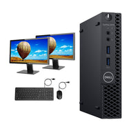 Dell Optiplex 3070 USFF Refurbished (Gr-A) Dual Desktop PC Set (20-24