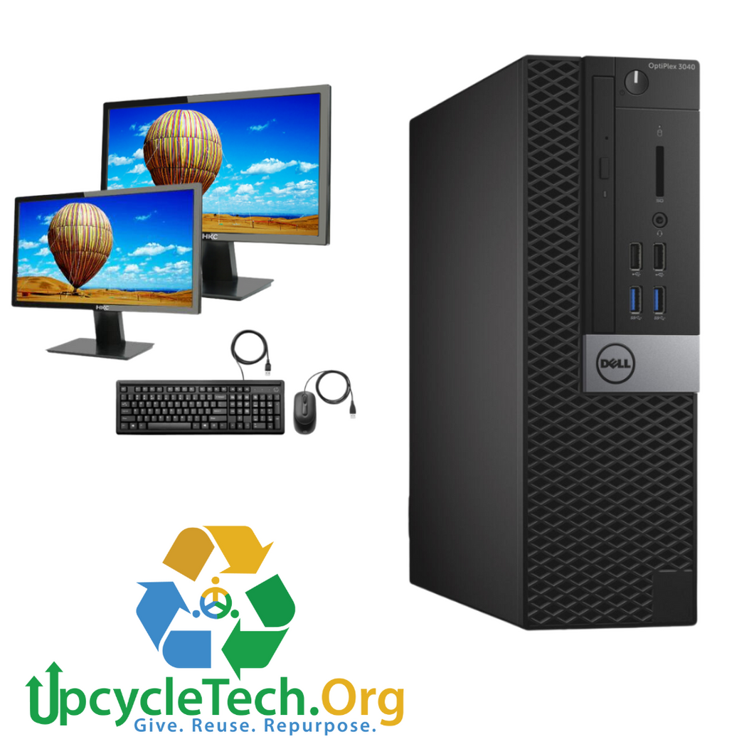 Dell Optiplex 3040 SFF Refurbished GRADE A Dual Desktop PC Set (19-24