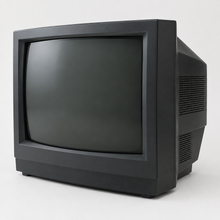 Load image into Gallery viewer, Large CRT television by itself on a neutral background
