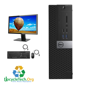 Dell Optiplex 5040 Refurbished GRADE A Single Desktop PC Set (20-24" Monitor + Keyboard and Mouse Accessories): Intel  i7-6700 @ 3.4 gHZ |8gb ram| 256GB SSD|WIN 11 PRO|Arise Work from Home Ready