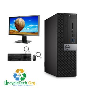 Dell Optiplex 5050 Refurbished GRADE A Single Desktop PC Set (20-24" Monitor + Keyboard and Mouse Accessories): Intel i5-7th Gen's|8gb ram| 256GB SSD |WIN 11 PRO|Arise Work from Home Ready