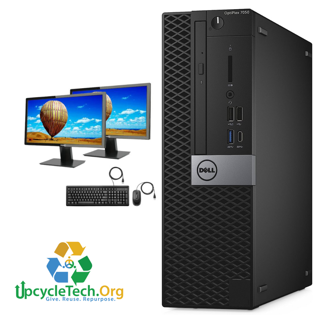 Dell Optiplex 7050 Refurbished GRADE B Dual Desktop PC Set (20-24