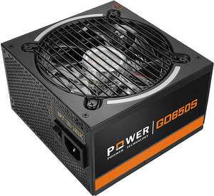 GD650S 650W ATX Gaming Power PSU - Black RGB Colorful Silent Fan