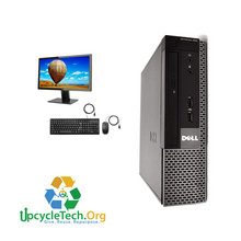 Load image into Gallery viewer, Dell Optiplex 790 Micro Refurbished Single Desktop PC Set (19-24&quot; Monitor + Keyboard and Mouse Accessories):  Intel i3-2100|@ 3.4 Ghz|4GB Ram|500 GB HDD|Call Center Work from Home|School|Office
